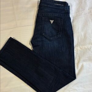 Guess- Daredevil Skinny Dark Wash Women's Slim Jeans